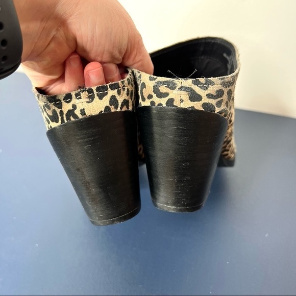Dolce Vita Raven Leopard Cheetah Heeled Slip On Fall Boot Mule Shoe Size 7.5 - Picture 9 of 16